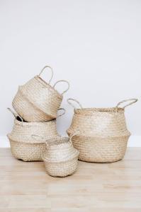 Wholesale crafts: Storage Baskets Laundry Seagrass Baskets Wicker Hanging Flower Natural Craft Seagrass Belly Basket