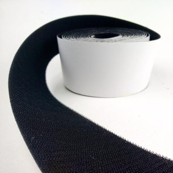 Strong Sticky Hook and Loop Tape Black Custom Size 70mm Self Adhesive ...