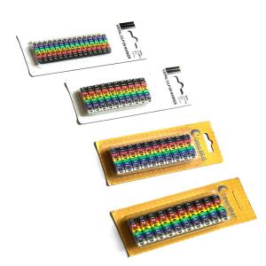 Wholesale customized cable cable: Customized Colorful M Type POM Cable Markers Insulated Wire POM Clip Number Tag
