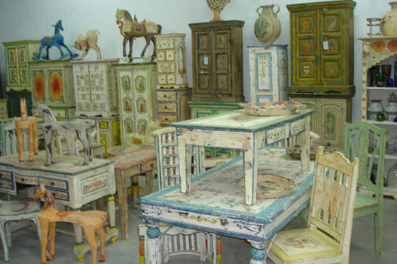 Handpainted Wooden Furniture In Distress Looks Chandra Shekhar