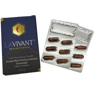 Wholesale red ginseng capsule: LAVIVANT- Korean Fermented Red Ginseng Extract Powder Capsule