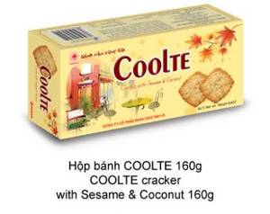Wholesale packing box: Coolte Sesame and Coconut Cracker 160g