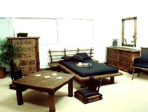 Wholesale bamboo living room: Yokohama Bamboo Bed Room Set