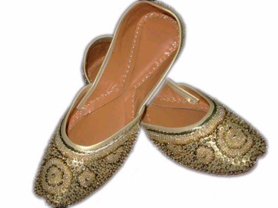 Sell Indian beaded ladies leather shoes mojari khussa