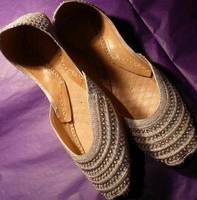 Indian Traditional Beaded Ladies Leather Shoes Khussa