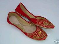 Indian Beaded Leather Ladies Shoes