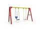 Face To Face Custom Color Swing And Slide Set Outdoor Play Equipment For Mom / Baby