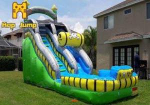Wholesale bouncer: Kids Backyard PVC Inflatable Water Slide 3x7m 4 Line Stitched Sewing