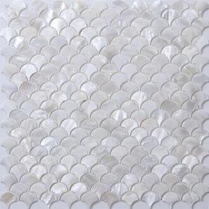 Wholesale shower steam: White Mother of Pearl Tile Backsplash Fish Scale