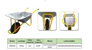Wholesale Wheelbarrows: WB5009 Wheelbarrow Specifications Standard for Construction