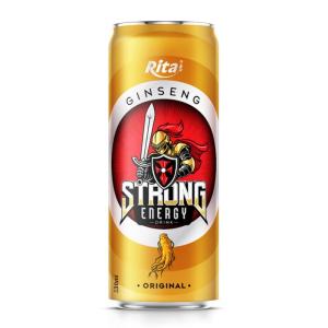 Wholesale ginseng energy drink: 330ml Canned Strong Energy Drink with Strawberry Flavor  From RITA Beverage