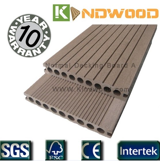 New Wpc Flooring Plank Decking Board Round Hole Hollow