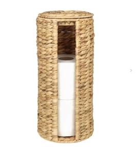Wholesale new design: New Design Water Hyacinth Toilet Roll Woven Toilet Paper Basket Holder Decorative Bathroom by Vietna