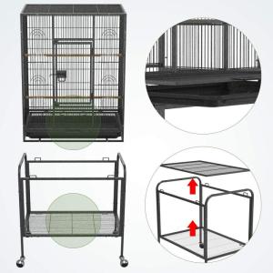 Wholesale for bird food: Stainless Large Parrot Quail Pigeon Cage Breeding Bird Net Budgie House Parrot Cage