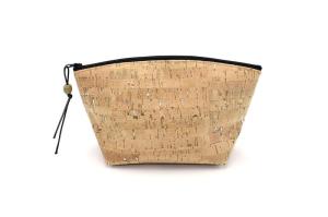 Wholesale cosmetic bag: Custom Logo Makeup Pouches Sustainable Cosmetic Bags Cases Natural Recycled Cork Travel Bag