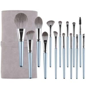 Wholesale cosmetic makeup brush sets: 14 PCS Premium Makeup Brush Set Synthetic Cosmetics Foundation Powder Concealers Blending Eye Shadow