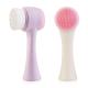 Eco Friendly Biodegradable Stand-up Facial Washing Brush Double Side Silicone 3D Face Cleaning Brush