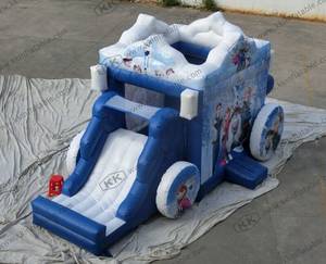 Wholesale inflatable cartoon: Cheap Frozen Cartoon Inflatable Princess Carriage Combo for Sale