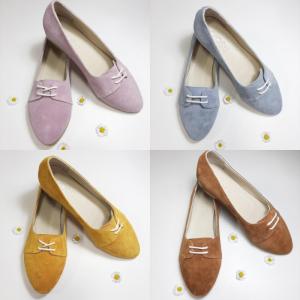 Wholesale handmade lace: Suede, Laced, Pink, Blue, Yellow, Tan, Oxford, Flats, Handmade, Genuine Leather, Casual Shoes,