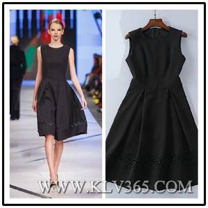 Wholesale new design women dress: Latest Dress Design Women Summer Black Sleeveless Embroidery Casual Dress