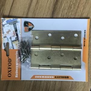 Wholesale steel hinge: 4inch Brass Steel Hinge with Screw Packing