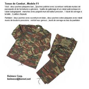 Wholesale f1: Tenue De Combat Camouflee , Modele F1