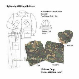 Wholesale back pocket zipper: Military Lightweight Camouflage Uniforms