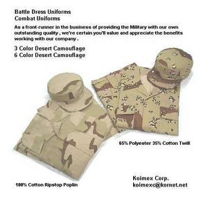 Wholesale Apparel: Desert Combat Uniforms