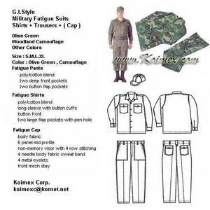 Wholesale army used: Military Fatigue Suits Wholesale army used: Military Fatigue Suits
