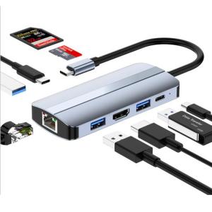 Wholesale hdmi hdmi: 9 IN1 TYPE-C TO HDMI 4K30hz-SD/TF-USB3.0-PD-Ethernet LAN ADAPTER