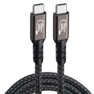 Wholesale video cable: USB4 C-to-C Cable - 5A 48V 240W PD Fast Charging, 40Gbps Data, 8K Video Output, E-Marker Smart Chip