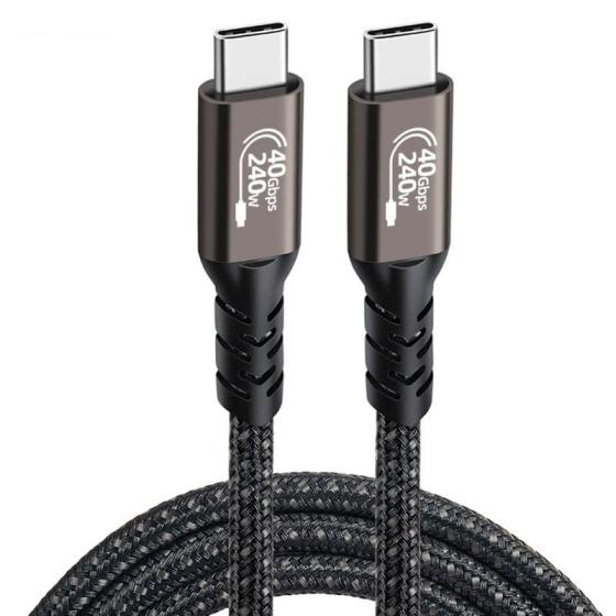  USB4 C-to-C Cable - 5A 48V 240W PD Fast Charging, 40Gbps Data, 8K Video Output, E-Marker Smart Chip