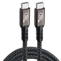 USB4 C-to-C Cable - 5A 48V 240W PD Fast Charging, 40Gbps Data, 8K Video Output, E-Marker Smart Chip