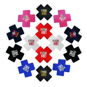 Wholesale sticker printing: Satin Invisible Nipple Sticker Disposable Nipple Pasties Sexy Nipple Cover Cross Printed Letters