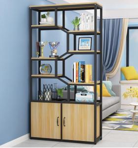 Wholesale black: Creative Shelving Living Room Partition Cabinet Multi-layer Bookshelf (80*30*200cm)Black Frame