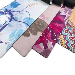 Wholesale suede: Suede and Rubber Yoga Mat-KMR03