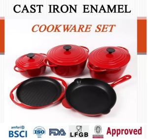 Wholesale cookware: Hot Sale Enameled Cast Iron Cookware Set