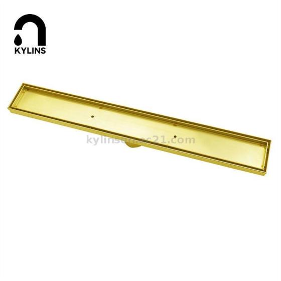 Printing Logo Stainless Steel SUS304 Long Floor Drain Golden Grate ...