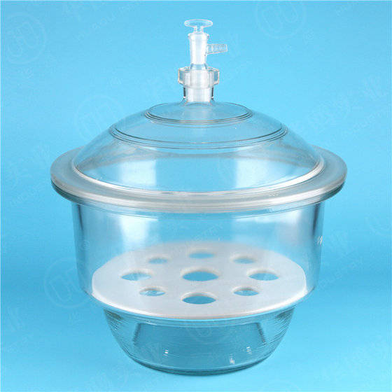 Sell Vacuum desiccators with ground-in stopcock and porcelain plate, Clear glass