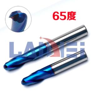 Wholesale ball end mill: 2F HRC65 Blue Nano Coated Tungsten Carbide Ball Nose End Mill