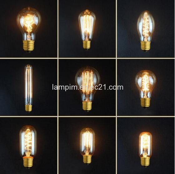 Edison Bulbs Conventional Tungsten Light Source ST64 A19 T30 T45 G80 ...