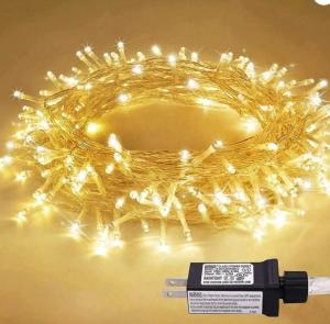 Wholesale with string: 100 LED Warm White String Lights Bedroom Christmas Lights Indoor Outdoor Waterproof for Classroom We