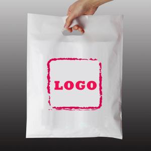 Wholesale die cut plastic bag: OEM LDPE HDPE Poly Plastic Bag for Clothes Handle Shopping Bags