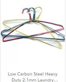 Wholesale wire hanger: Low Carbon Steel Heavy Duty 2.1mm Laundry Wire Hanger