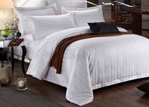 300TC Dobby Stripe 2cm Hotel Bed Linen
