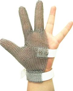 Wholesale l: Stainless Steel Three Finger Short Glove