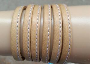 Wholesale natural red dyes: Flat Stitched Nappa Leather Cord