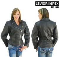 Women's Buffalo Leather Motorcycle Jacket