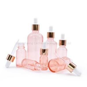 Wholesale plastic perfume bottle: High Quality Pink Glass Essential Oil Bottle