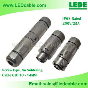 Wholesale a: 25A IP68 Waterproof Cable Connector, Screw Type